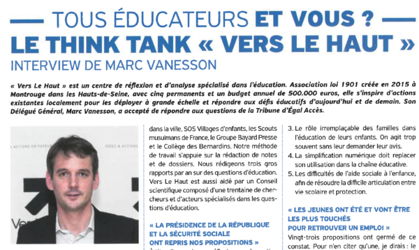 La tribune de l'accès à l'éducation