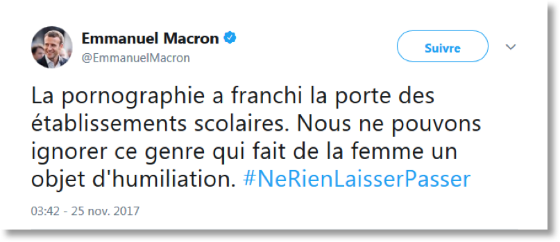 Rapport – Égalité femmes / hommes : pour une éducation à la relation 1 Tweet porno Macron 1